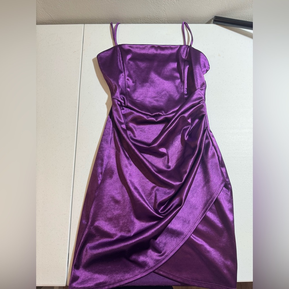 Windsor Purple Satin Dress